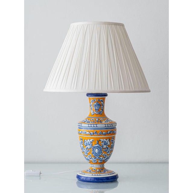 Vintage Talavera De La Reina Pottery Table Lamp in Spanish Majolica, 1980s For Sale - Image 15 of 15