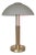 Vintage Table Lamp with Brass-Colored Metal Frame and Frosted Glass Shade from Wofi Leuchten, 2000s For Sale