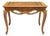 Floral & Scallop Carved Walnut & Burl Cabriole Legged Low Table C1930 For Sale