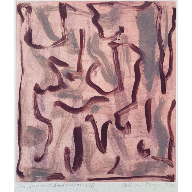 Abstract Expressionism Melissa Meyer, Female American Abstract Expressionist Artist Color Monoprint Melissa Meyer, 1992 For Sale - Image 3 of 9