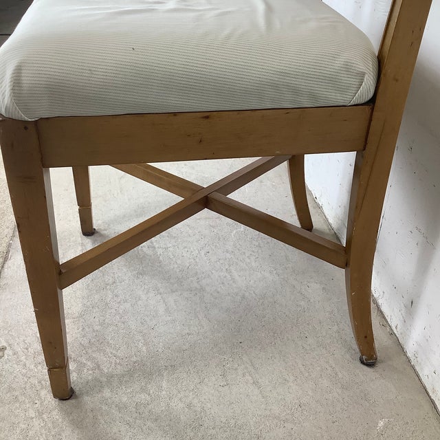 Wood Vintage Neoclassical Revival Style X-Back Side Chair For Sale - Image 7 of 12