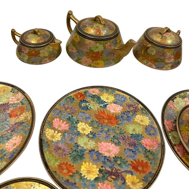 Mid-20th Century Japanese Satsuma Tea Set, 21 Pieces For Sale - Image 9 of 12