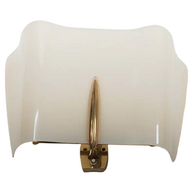 Mid-Century Alraune Brass and Acrylic Glass Sconce by J. T. Kalmar, 1950s For Sale