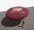 Footstool - Vintage Victorian Style Burgundy Oval Floral Needlepoint Footstool For Sale - Image 4 of 15