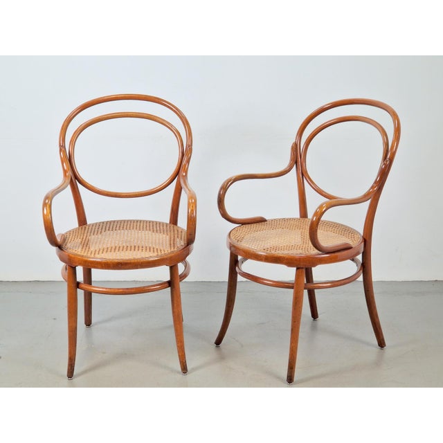 Antique Bentwood Webbing Chairs by Jacob & Josef Kohn for Wiener Werkstätte, Austria, 1890s, Set of 2 For Sale - Image 13 of 13