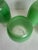Vintage Green Blendo Frosted Glass Tumblers With Gold Rims - Set of 5 For Sale - Image 9 of 9