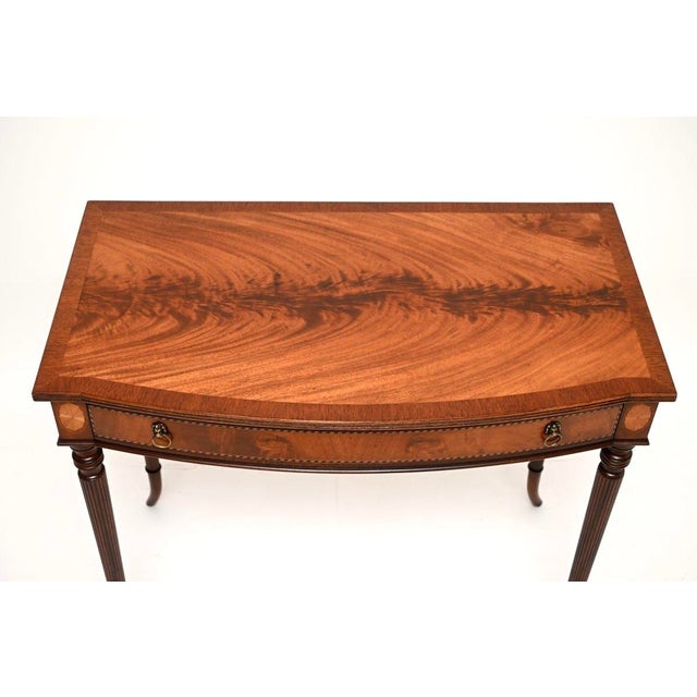 Brown Vintage Sheraton Style Writing Table, 1920 For Sale - Image 8 of 11