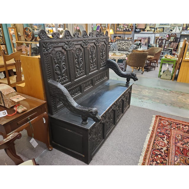 Antique High Back Settee Bench Chairish