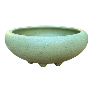 Vintage Green Haeger Round Ceramic Planter