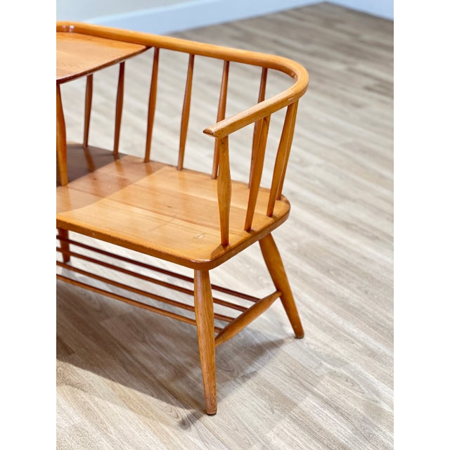 Ercol Telephone Seat attributed to Lucian Ercolani for Ercol, England, 1960s For Sale - Image 4 of 10