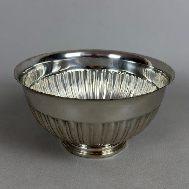 Silver-Plated Fruit Bowl Centerpiece with Noble Coat of Arms Brand For Sale - Image 11 of 11