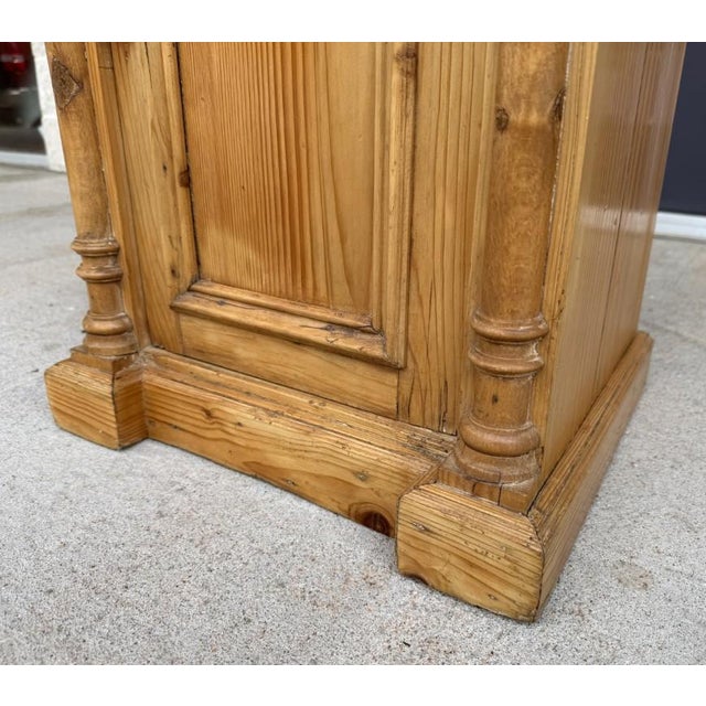Early 1900s Solid Pine Nightstand For Sale - Image 10 of 12