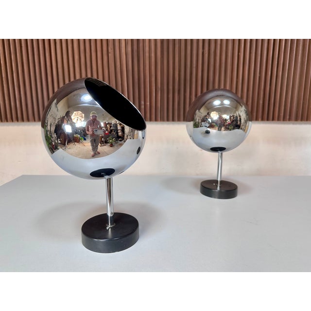 Chrome-Plated Eyeball Spotlights from Staff Leuchten, Germany, 1970s, Set of 2 For Sale - Image 9 of 13