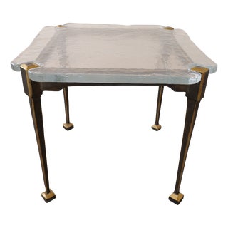 Brutalist Coffee Table in Bronze from Lothar Klute, 1980 For Sale