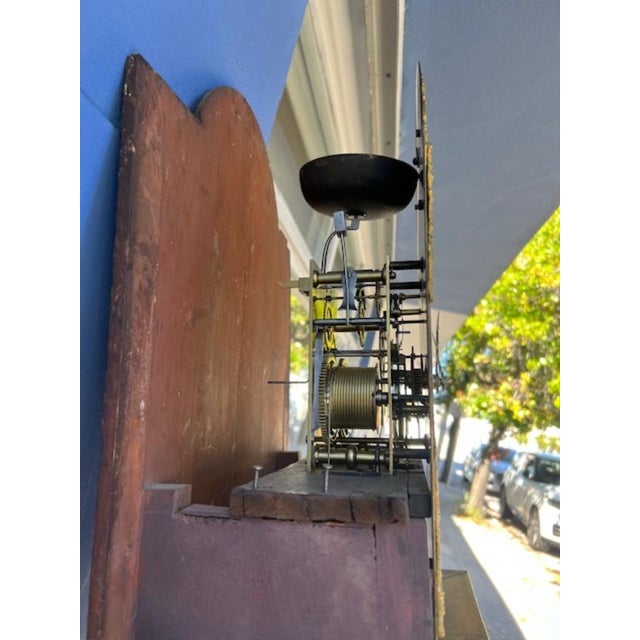 Antique Mahogany Grandfather Clock by Thomas Allen Buckingham England For Sale - Image 4 of 8