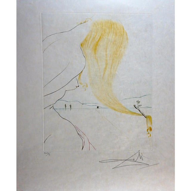 1970s Dali Arnella the Golden Fleece Hand Signed Numbered Surrealism Art For Sale