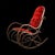 Vintage Bentwood and Red Velvet Rocking Chair, 1950s For Sale - Image 10 of 10