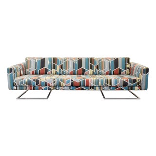 Milo Baughman Thayer Coggin Cantilever Chrome Sofa For Sale