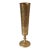 Vintage Hand-Etched Solid Brass Trumpet Vase For Sale