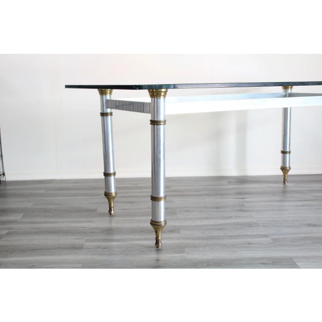 Vintage Aluminum Dining Table For Sale In Miami - Image 6 of 7
