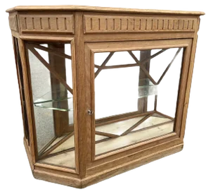 Art Deco Oak Vichy Candy Store Bench