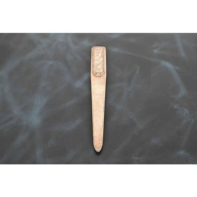 Roycroft Roycroft Arts & Crafts Silver Finished Hammered Copper Letter Opener For Sale - Image 4 of 11
