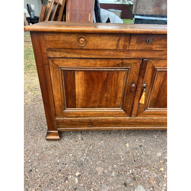 French 19th Century Louis Philippe Two Door Walnut Buffet For Sale - Image 6 of 12
