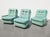 Michel Cadestin Airborne Orchid Modular Sofa, 1970s Vintage, Aqua Green. Stunning and rare three-piece modular sofa,...