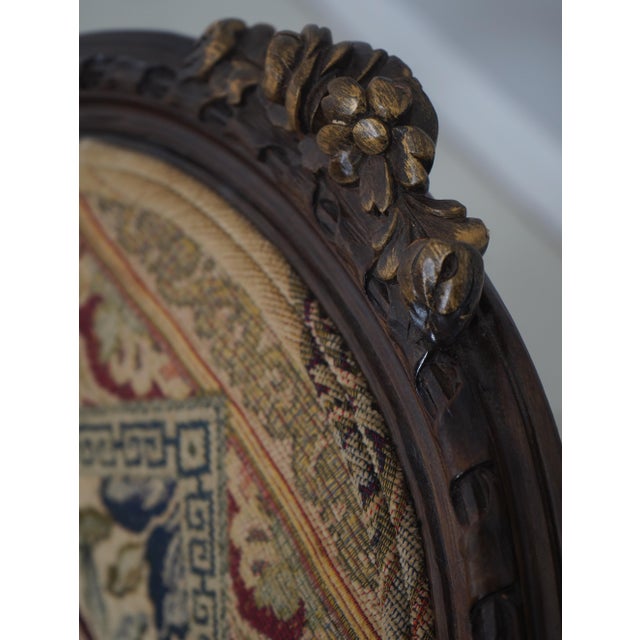 Brown Pair of Andre Originals Louis XVI Style Armchairs For Sale - Image 8 of 18