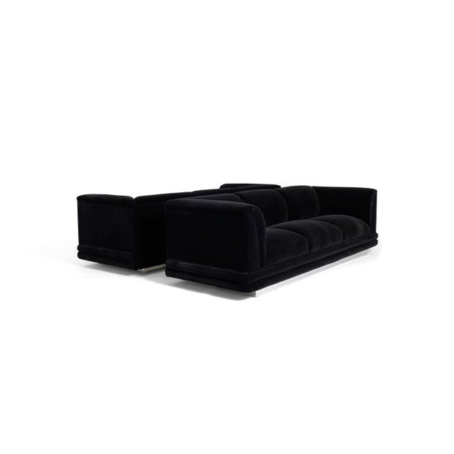 Modern Jay Spectre Sofas on Chrome Bases For Sale - Image 3 of 10