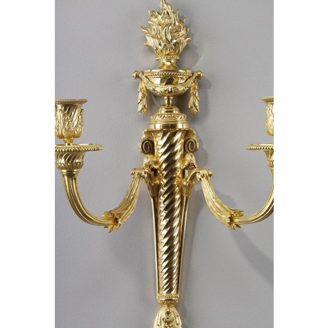 Vintage Golden Candelholder Sconces, Set of 2 For Sale - Image 5 of 13