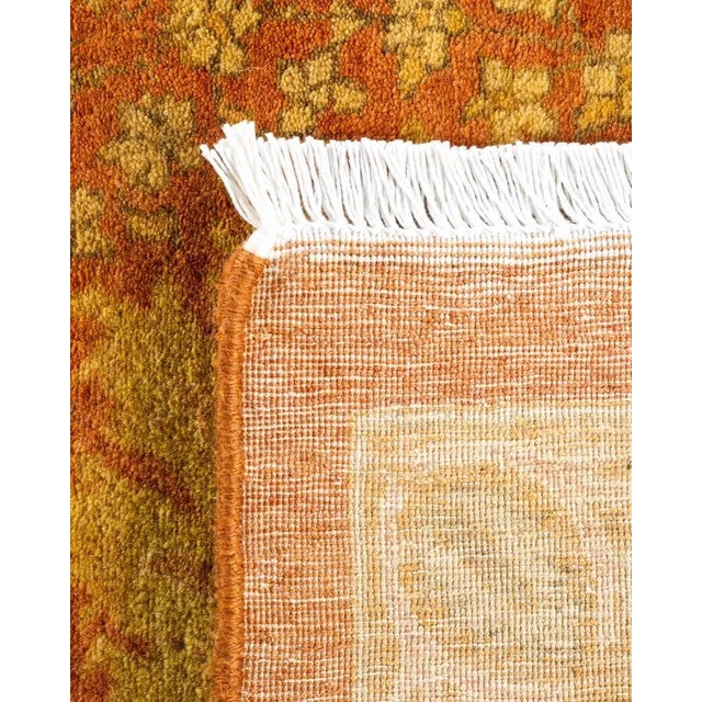 2000 - 2009 Mogul, One-of-a-Kind Hand-Knotted Area Rug in Orange, 9' 3" x 12' 1" For Sale - Image 5 of 8
