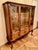 Italian Chippendale Display Cabinet in Walnut Burl – 1960s with Original Carvings and Keys Elegant Chippendale style...