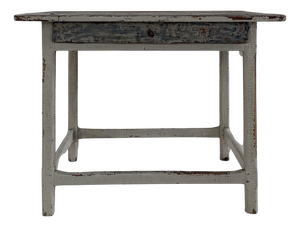 Antique Swedish Primitive Folk Art Table, 19th Century