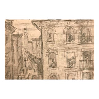 1930s George Daniell Drawing of New York For Sale