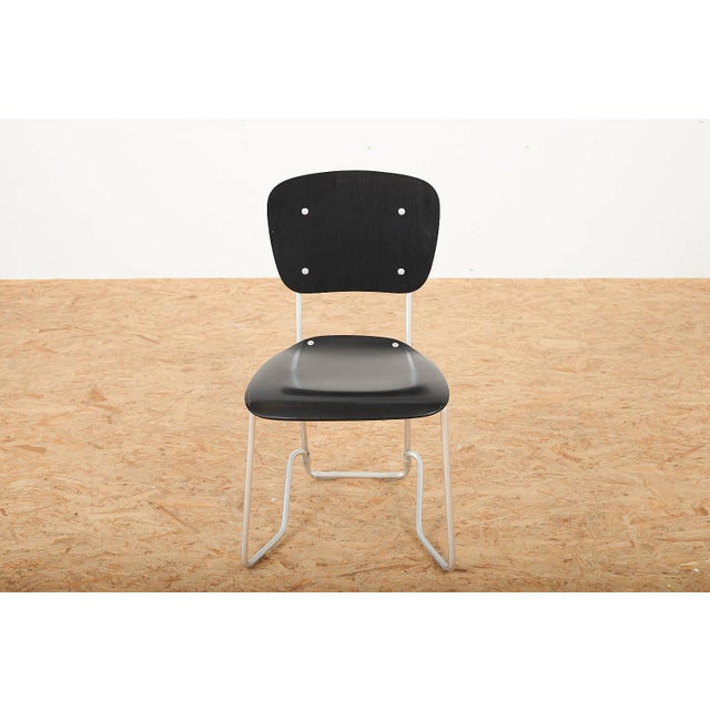 Alu Flex Chair in Aluminum Frame and Black Plywood Seat and Back from Armin Wirth, 1951 For Sale - Image 15 of 15