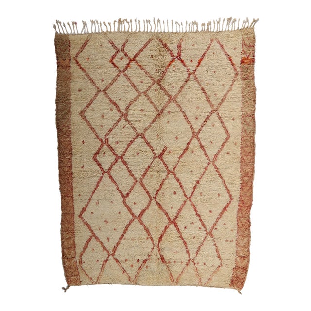 Vintage Moroccan Azilal Rug - 05'08 X 07'03 For Sale