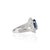 Not Yet Made - Made To Order 1920s Style 2.6 Ct Deep Blue Sapphire Art Deco Diamond Ring Size 5.5 in 14k White Gold For Sale - Image 5 of 16