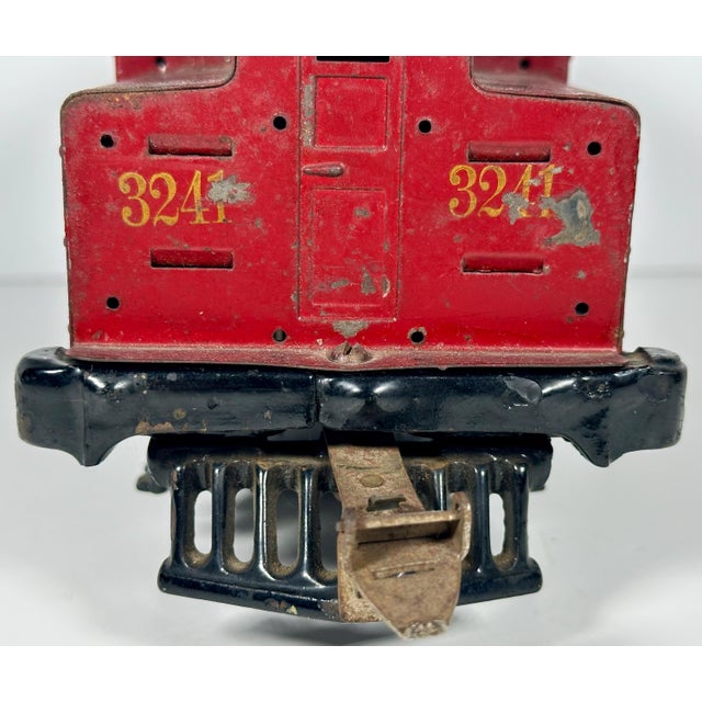 Metal Prewar Ives Wide Gauge 3241 Maroon Electric Locomotive c. 1922 For Sale - Image 7 of 10