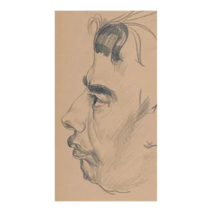 1940s Paul Travis Portrait Drawing