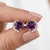 Contemporary Elegant Style Amethyst Dainty Studs - Febraury Birthstone Studs for Woman - A Pair For Sale - Image 3 of 4