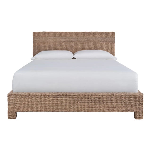 Contemporary Seaton Abaca Bed, Queen For Sale