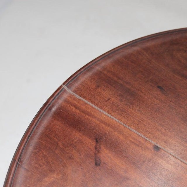 Wood Antique Queen Anne Mahogany Dish Top Tilt Top Table With Bird Cage C1780 For Sale - Image 7 of 11