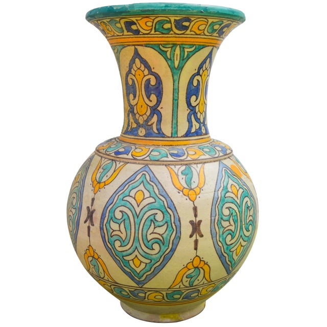 Antique Ceramic Arabesque Vase For Sale In New York - Image 6 of 10