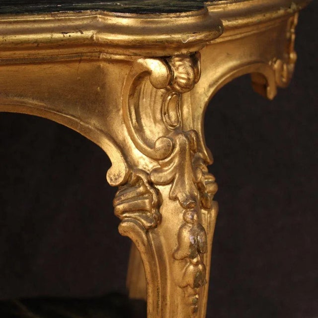 Gilded & Lacquered Coffee Table with Faux Marble For Sale - Image 9 of 13