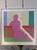 Large square oil on canvas of female figure in purple. Great proportions of the figure and great shadowing. This painting...