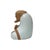Contemporary Small Miniature Contemporary Ceramic Damo Bodhidharma Figure For Sale - Image 3 of 7