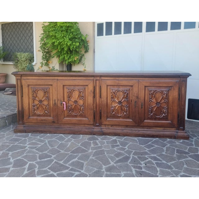 18th Century Turin Villa Walnut Sideboard For Sale - Image 16 of 17