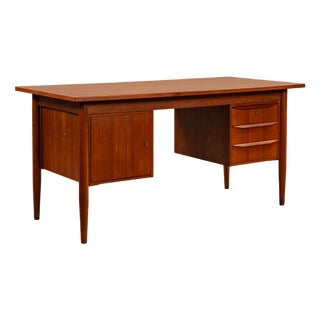 Large Teak Desk by Gunnar Nielsen for Tibergaard, Denmark, 1960s For Sale