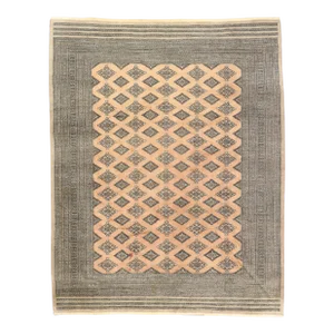 Vintage Pakistani Bokhara Wool-Silk Rug - 09'06 X 12'00
